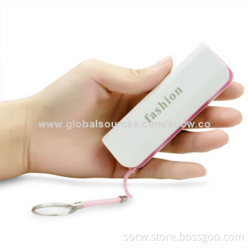 High quality 2,600mAh USB Power Banks, Which Can be Gift, Sized 30*21*90mm, 5V, 1A Input